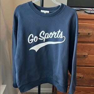 Favorite Daughter Navy Blue Crew Neck Sweater